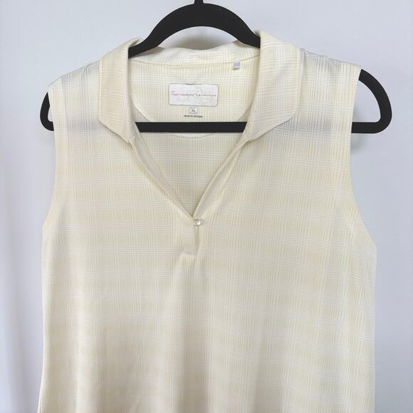 Tournament Collection Pastel Butter Yellow Performance Tennis Pickleball Top XL - Picture 2 of 6